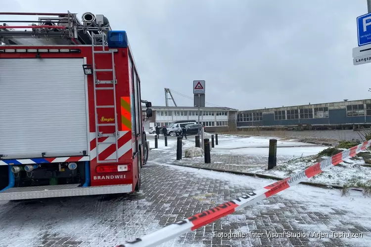 Overstroming op Slobbeland in Volendam