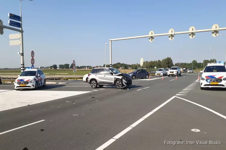 Ongeval op kruising bij Edam