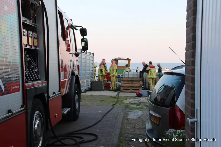 Brand op boot aan Zuideinde